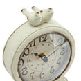 thumbnail image 4 of Creative Co-Op Vintage Pewter Mantel Clock with Birds, Distressed Cream, 4 of 7