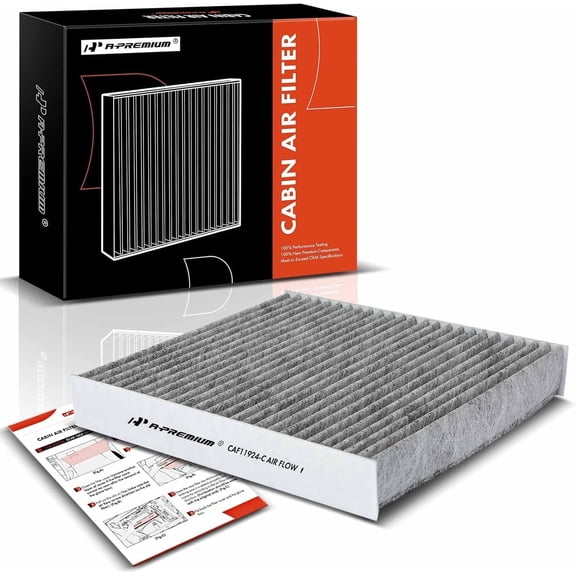 A-Premium Cabin Air Filter with Activated Carbon Compatible with Fiat 500 2012-2019, Replace# 68096453AA