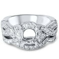 thumbnail image 2 of Pompeii 7/8ct Diamond Engagement Wedding Ring Set Setting 14K (G,SI), 2 of 4