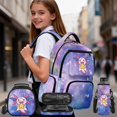 thumbnail image 2 of Yspwyqan Kids Backpack Set Ages 8-15, Galaxy Star Axolotl Backpack and Lunch Box with Water Bottle Bag, 17 Inch Lightweight Casual Daypack Front Pocket for School Travel, 2 of 7