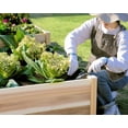 thumbnail image 2 of Jocisland H-Shaped Raised Garden Bed, 12x12x2 ft, 180 Cu. ft Capacity, Double-Layer Wooden Planter Box for Outdoor Patio, 2 of 9
