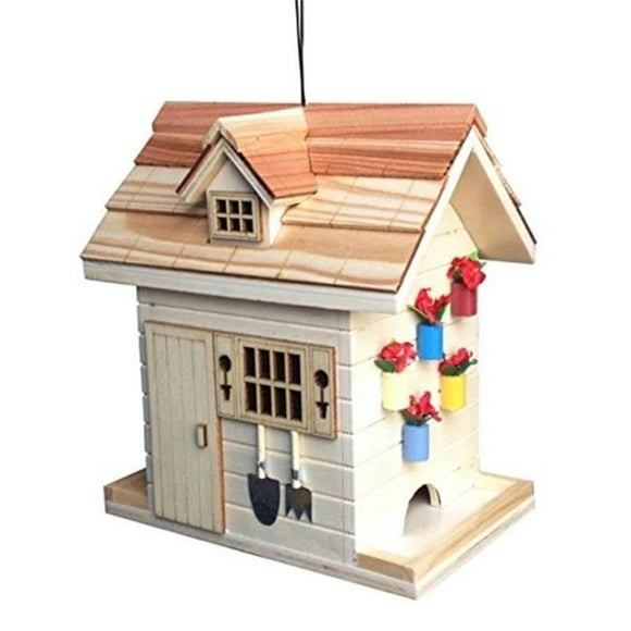 Home Bazaar HB-9504FS Potting Shed Bird Feeder - Natural