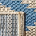 thumbnail image 5 of SAFAVIEH Beach House Vasiliki Geometric Indoor/Outdoor Runner Rug, Blue/Creme, 2'2" x 12', 5 of 9