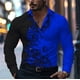 thumbnail image 1 of Camisa estampada con empalme degradado para hombre, camisa informal de negocios, camisa de solapa de manga larga, camisa de fiesta social de moda, 9 colores, 1 of 6