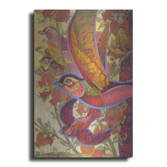 Luxe Metal Art 'Taking Flight' by David Galchutt, Metal Wall Art, 16"x24"
