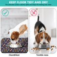 thumbnail image 4 of Boho Retro Floral Pet Feeding Mat-Absorbent Pet Placemat for Food and Water Bowl, with Waterproof Rubber Backing, Quick Dry Water Dispenser Mat for Dog and Cat (16"x24"), 4 of 6