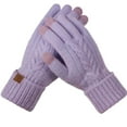 thumbnail image 2 of Aloohaidyvio Womens Winter Gloves, Warm Fleece Lined Winter Gloves, Touchscreen Gloves, Elastic Cuff Knit Wool Gloves for Women, 2 of 2