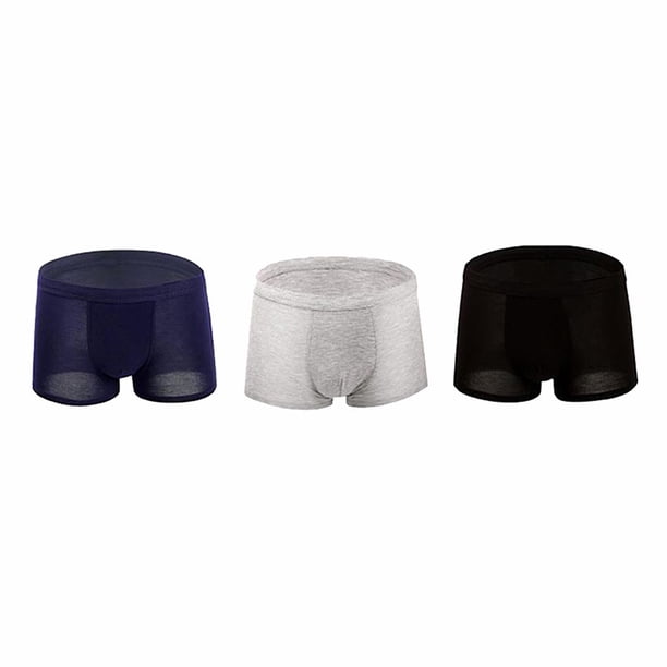 3 calzoncillos bóxer transpirables para hombre, calzoncillos sexys con bolsa abultada, pantalones cortos de verano con cintura elástica XXL