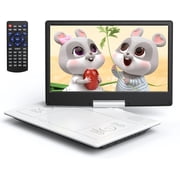 CocoBear 12.5" Portable DVD Player with 10.5" HD Swivel Screen for Car and Kids, Built-in Battery, Earphone/AV-in/AV-Out/USB/SD Card/TV Sync and VCD/MPG/JPEG Formats(Not Support Blu-ray) (Black)