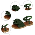 thumbnail image 5 of Rokment Womens Bow Flat Dress Sandals Beach Summer Comfortable Stylish Casual Bowknot Low Heel Open Toe Slingback Sandals for Vacation Walking E Size 9, 5 of 7