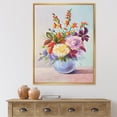 thumbnail image 2 of Still Life With Asters On Colorful Flowers In Vase 30 in x 40 in Framed Painting Canvas Art Print, by Designart, 2 of 5