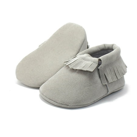 

Infant Boy Soft Shoes Solid Color Flat Tassel Walking Shoes for Baby Girls