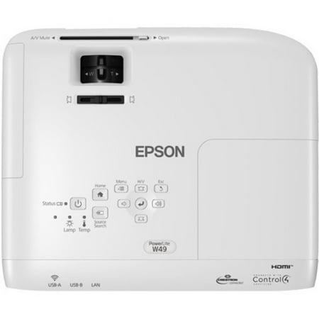 Epson EMP119W PowerLite W49 3LCD WXGA Classroom Projector with HDMI