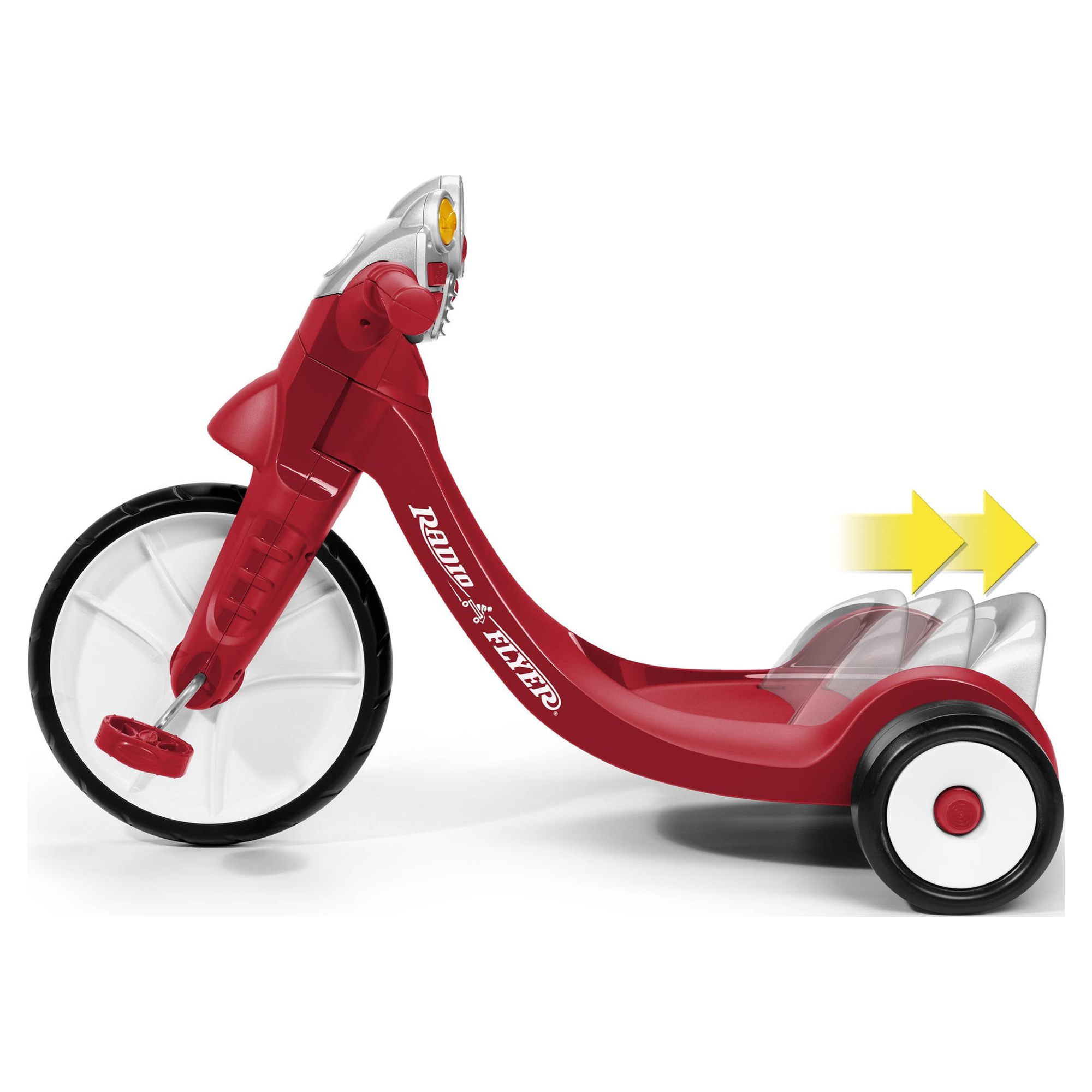 Radio Flyer, Lights & Sounds Racer, Red Tricycle for Girls and Boys - image 4 of 9
