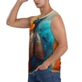 thumbnail image 3 of Lsque Surreal Body Art Print Men's Cotton Blend Sleeveless Muscle Shirts (S-3XL)- Moisture Wicking, Odor Protection, UPF 30+,Large, 3 of 8
