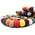 thumbnail image 2 of Nvzi Handmade, Colorful, Heat Resistant, Durable Felt Balls Trivet (Pot Mat, Pot Holder for Hot Dishes) - Single Piece (Multi-Color, Round), 2 of 4