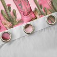 thumbnail image 4 of jejeloiu Bohemian Cowgirl Boots Curtains (2-Pack 52x84) Desert Cactus Pink Floral Blackout Ultra Soft Decor For Girls Teens, 4 of 6