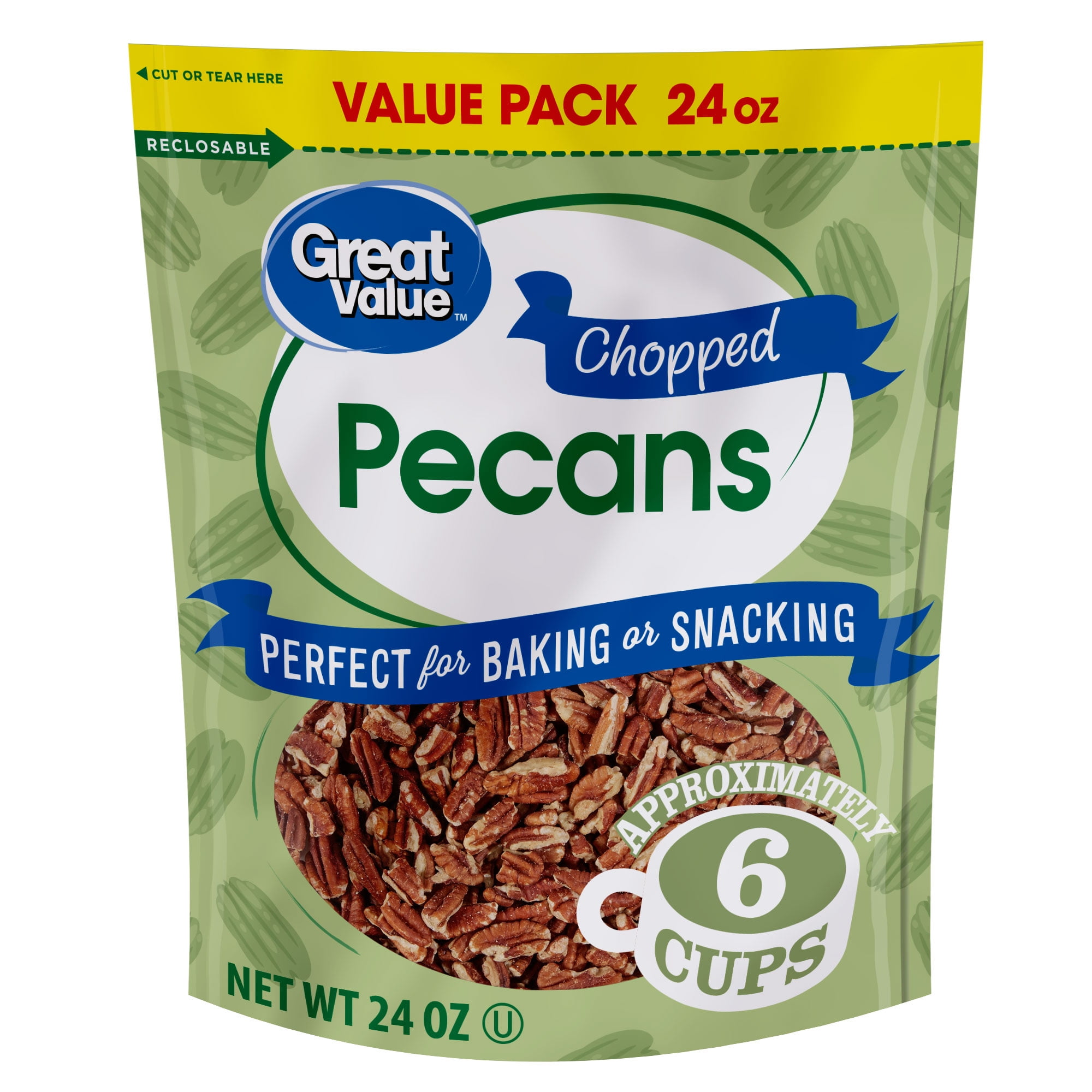 Great Value Chopped Pecans 24 oz Bag
