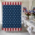 thumbnail image 4 of Shower Curtain, 72" x 72", 4th of July American Flag Red Stripes Stars Independence DayWaterproof Bathroom Curtain Washable Shower Curtain Set with 12 Hooks, 4 of 9