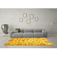 thumbnail image 3 of Ahgly Company Machine Washable Indoor Rectangle Abstract Yellow Modern Area Rugs, 6' x 9', 3 of 4