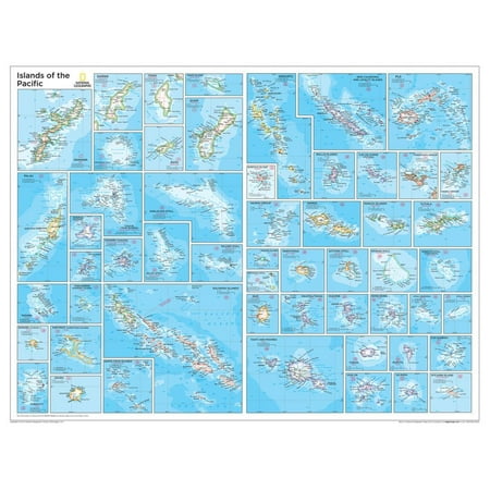 Christmas Island World Map 2014 Islands of the Pacific - National Geographic Atlas of the World, 10th Edition Print Wall Art By National Geographic Maps ()