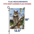thumbnail image 7 of America Forever Winter Owl Garden Flag Double Sided Vertical Decorative 12.5 x 18 inches for Outdoor, Yard, Porch Happy Holidays Merry Christmas Snowfall Mountain Garden Flag, 7 of 7