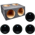thumbnail image 1 of Q Power 4 Hole 12" Sealed Divided Subwoofer Box & 12" 1800W Subwoofer (4 Pack), 1 of 13