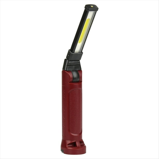 Linterna de Trabajo Plegable de 180°, Recargable por USB, Portátil, para Camping, Emergencias y Reparaciones, con Gancho para Colgar B