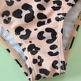 thumbnail image 5 of HCYSFG Cheetah Print Swimsuits For Girls Leopard Print 2 Piece Bathing Suits One Shoulder Sleeveless Ruffle Bikini Top High Waisted Bottoms Swimwear, 5 of 7