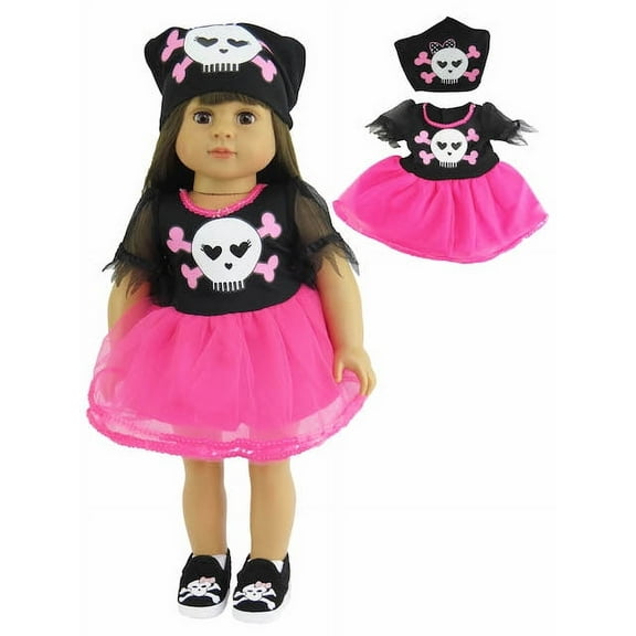 Pink Skull and Bones Pirate For 18 Inch Dolls | American Fashion World