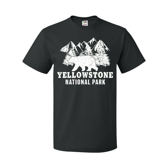 Inktastic Yellowstone National Park with Bear Mountains and Trees T-Shirt