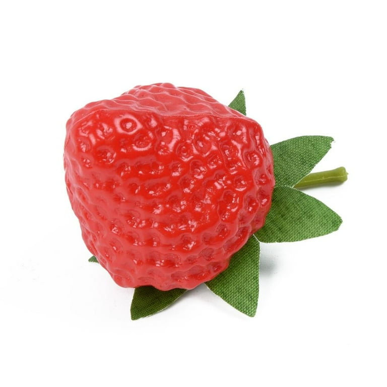 Cogfs Artificial Strawberries Fruits Realistic Plastic Strawberry,Fake Fruits Strawberries,Lifelike Strawberries Berry Stems for Kitchen Home Foods