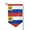 Sharp Corner, variant on Garden Flag Russian-Flag Double Sided Small Yard Holiday Garden Flag for Outside Decor 12.5x18 Inch Square