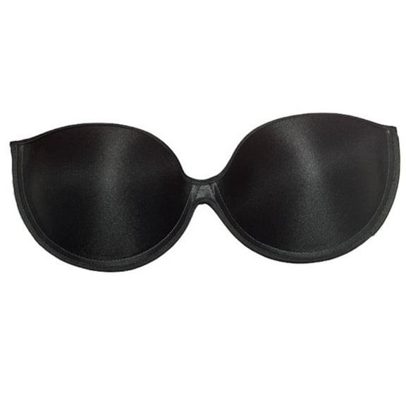 Karen Carson - Backless Strapless Invisible Push-up Bra with Adhesive Wings Cup Size D - Black