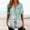 Light Blue, variant on Short Sleeve Tops for Women Holiday V-Neck Tunic Pink Casual Floral Blouses Tops for Ladies
