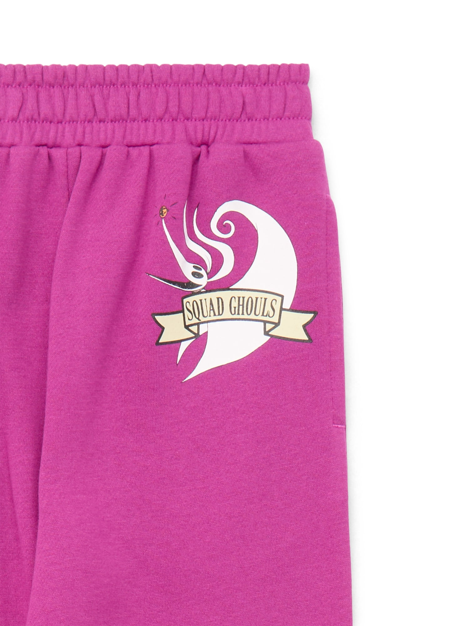 Disney Nightmare Before Christmas Girls Wide Leg Fleece Sweatpants, Sizes 4-16