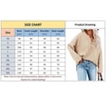 thumbnail image 2 of Women's Button V-Neck Long Sleeve Sweater Waffle Knit Pullover for Autumn Winter, 2 of 4