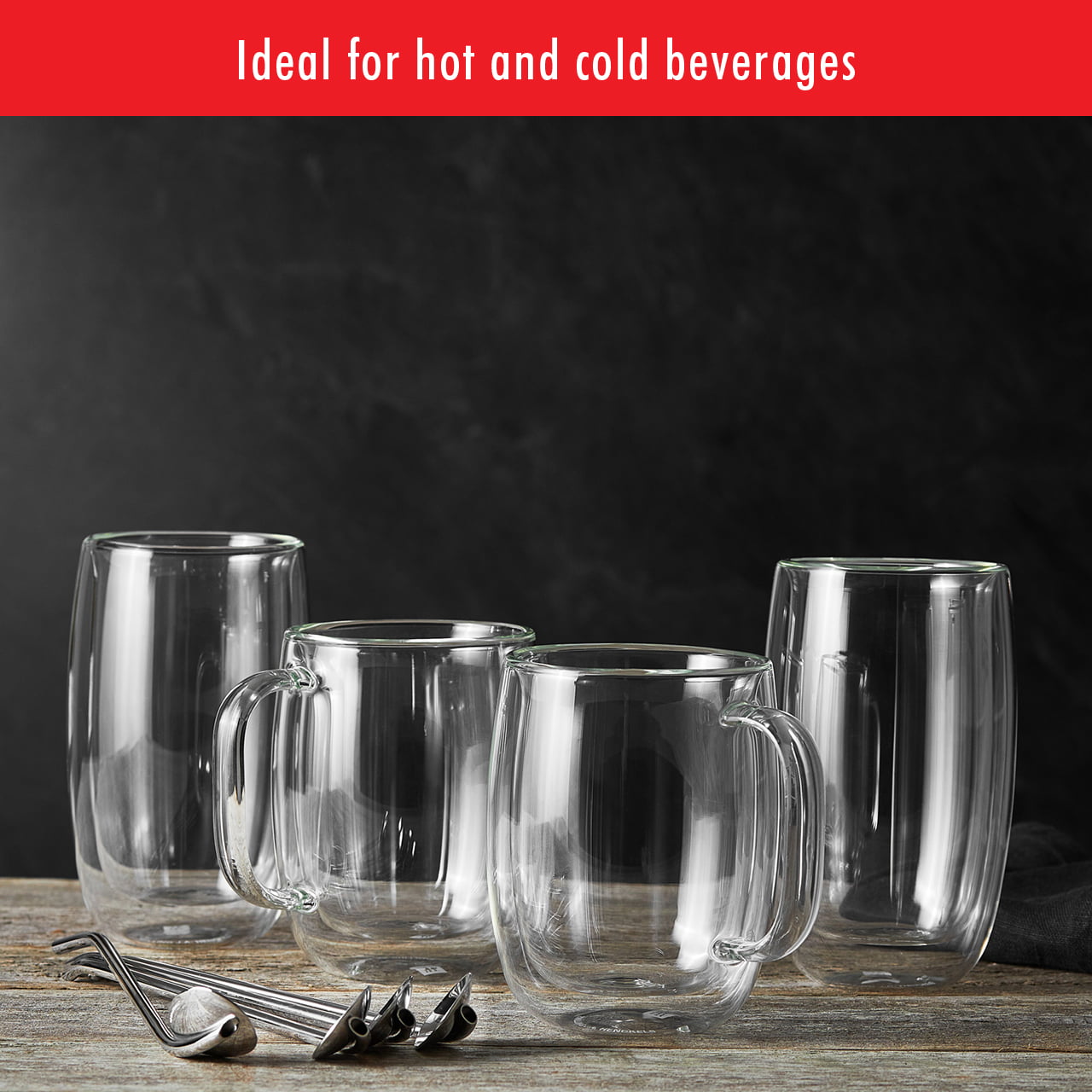 Sorrento 12 oz Glass Coffee Mug set — Relish Kitchen Store