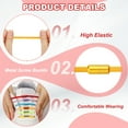 thumbnail image 3 of Uxcell No Tie Shoelaces Tieless Elastic Shoe Laces Replacement, with 4 Metal Locks Buckles Fit for Sneakers Canvas Shoes Yellow, 3 of 7