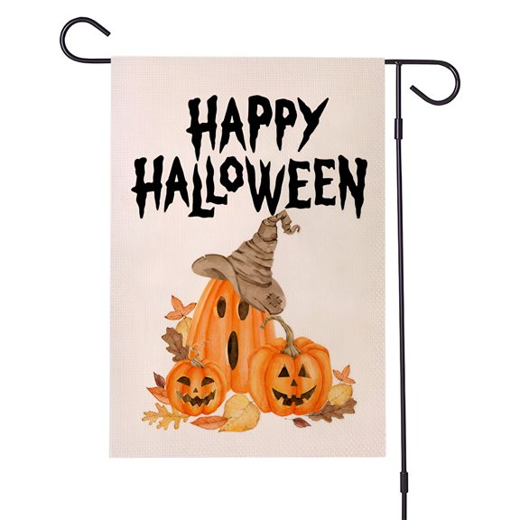 ACDANC Horticultural Banner 1X Garden Flag Flags,Banners & Accessories Halloween Garden Flag Linen Double-Sided Pattern Banner