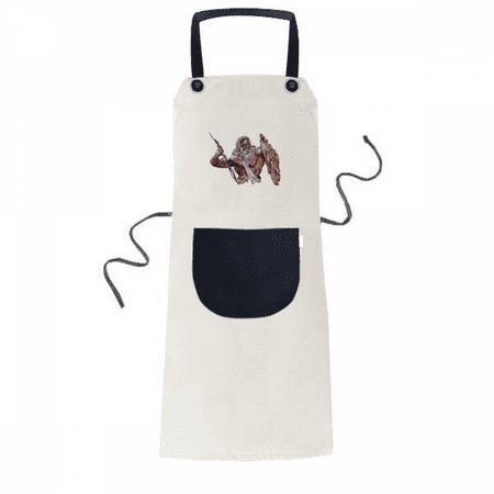 

Thor King Gods Sky Thunder Right Apron Adjustable Bib Cotton Linen BBQ Kitchen Pocket Pinafore