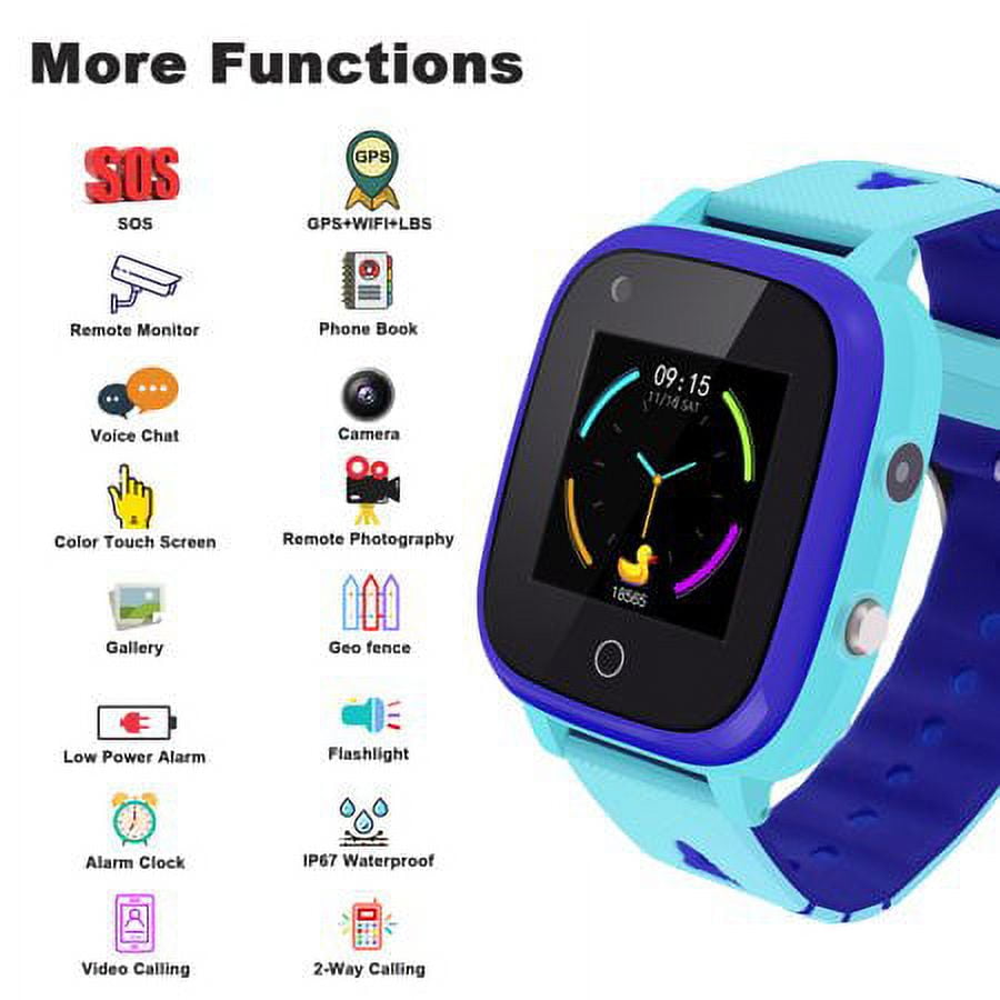 WhatsApp Video Call ) A69/A67/A66 4G Kids Smart Watch GPS Tracker Video  Call Remote Monitor SOS LBS WIFI Location for Children