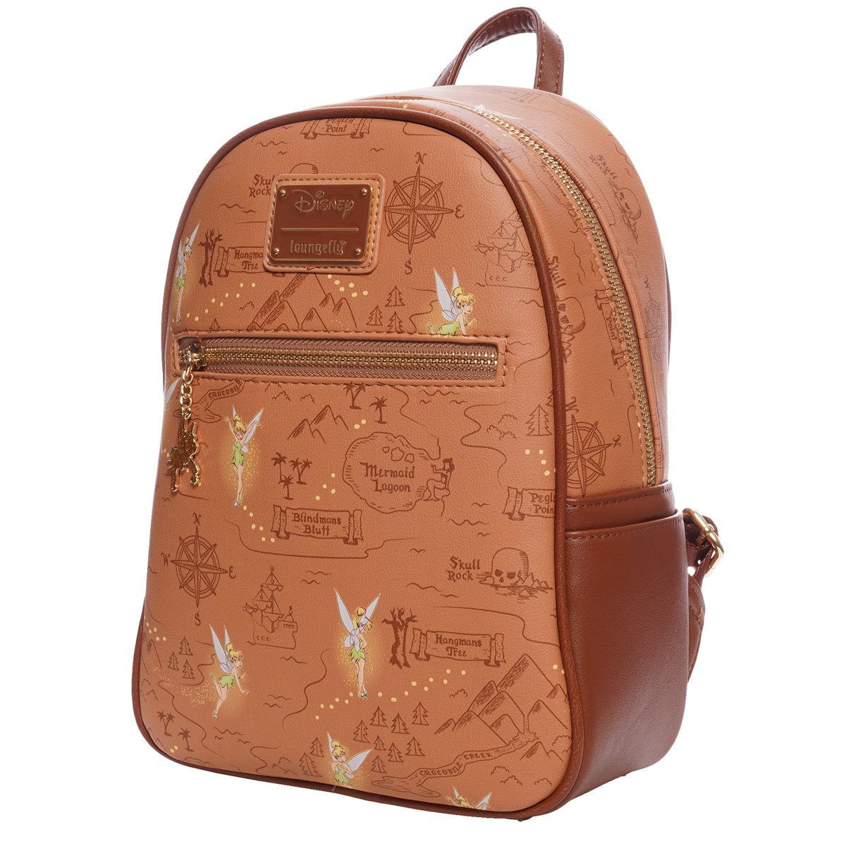 Loungefly Disney Tinkerbell Neverland Treasure Map All-Over Print Mini Backpack