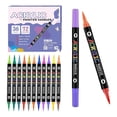 thumbnail image 2 of CoreLiving Dual Tip Acrylic Paint Markers, 36 Count Art Supplies Kit with Fine Point and Brush Tip Pens for Stone, Ceramic, Glass, Canvas, Wood, Metal Rock Painting and Crafts, 2 of 9