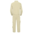 thumbnail image 4 of CONROSES Mens Sweat Suits 2 Peice Casual Tracksuit for Men Half Zip Solid Long Sleeve Sweatshirts Joggers Fall Winter Athletic Jogging Track Suits, 4 of 7