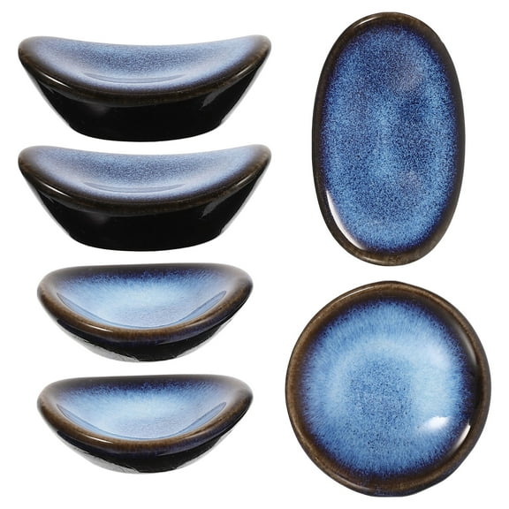 Ingot Chopstick Rest Tabletop Spoon Rests Ceramics Kitchen Multi-function Chopsticks Simple 6 Pcs