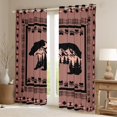 thumbnail image 2 of Feelyou Wildlife Bear Teens Blackout Curtains Set of 2 (52x84 Each), Rustic Farmhouse Cabin Window Curtains, Western Hippie Aztec Curtains and Drapes, Window Curtains Home Decor, 2 of 6