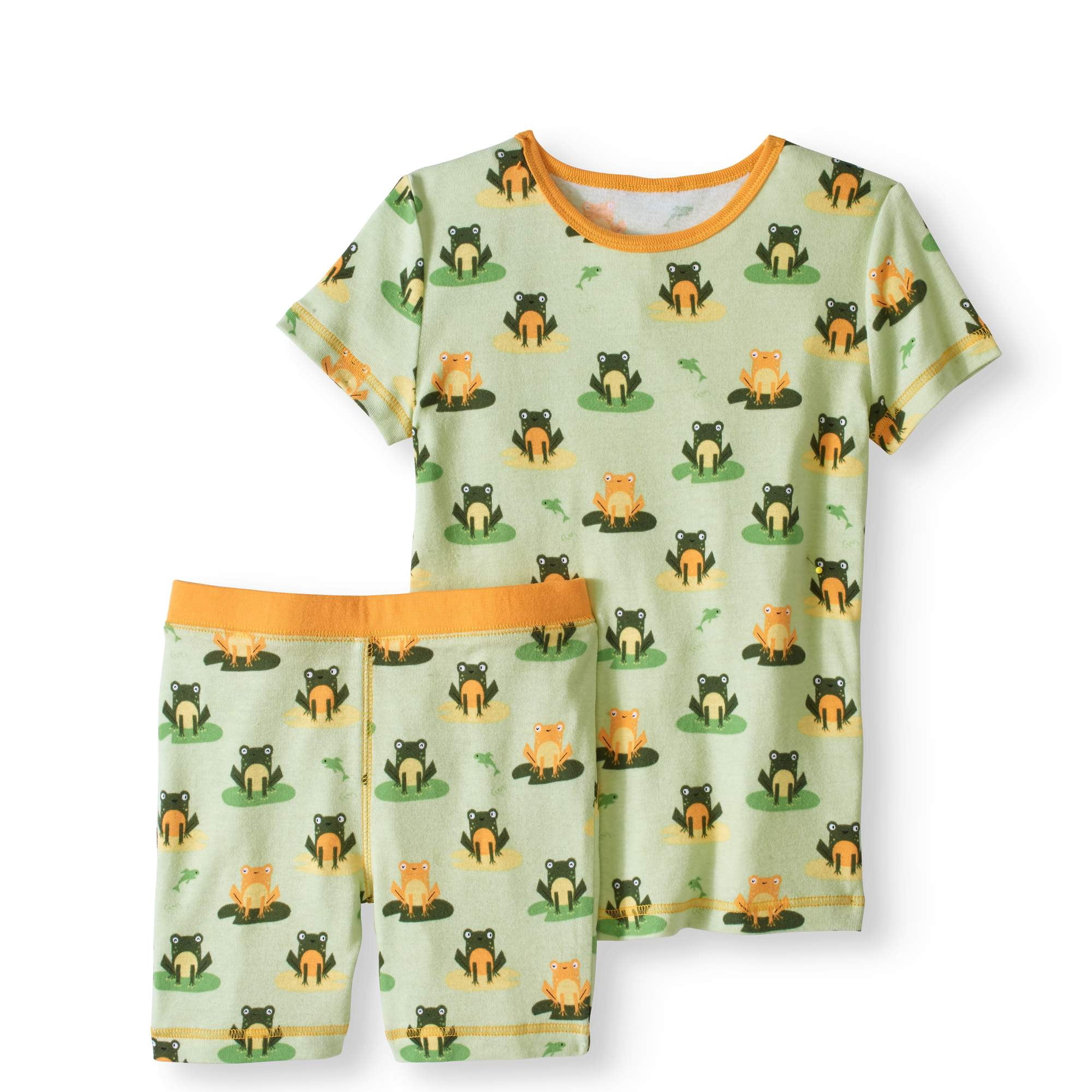 Toast & Jammies Boys' Frog Print 2 Piece Pajama Sleep Set (Big Boys