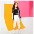 thumbnail image 3 of Ropa de hip hop, sudadera multicolor, pantalones casuales para niñas, ropa de baile de salón de jazz, atuendos de escenario, ropa rave, 3 of 5
