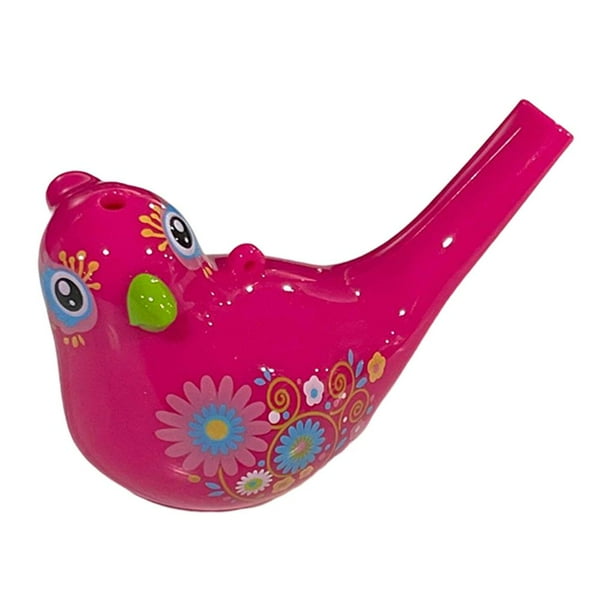 Silbato de agua para pájaros Vogacara de plástico rosa rojo educativo